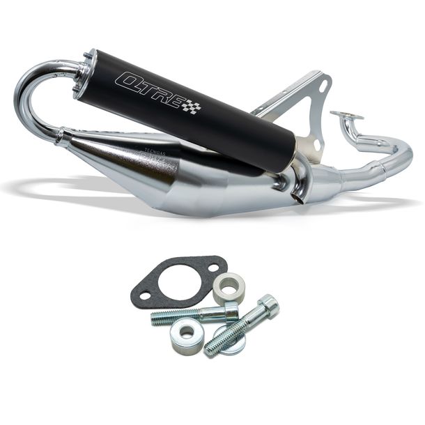 Auspuff Tecnigas Q-TRE mit Zulassung, chrom für CPI / Keeway Roller