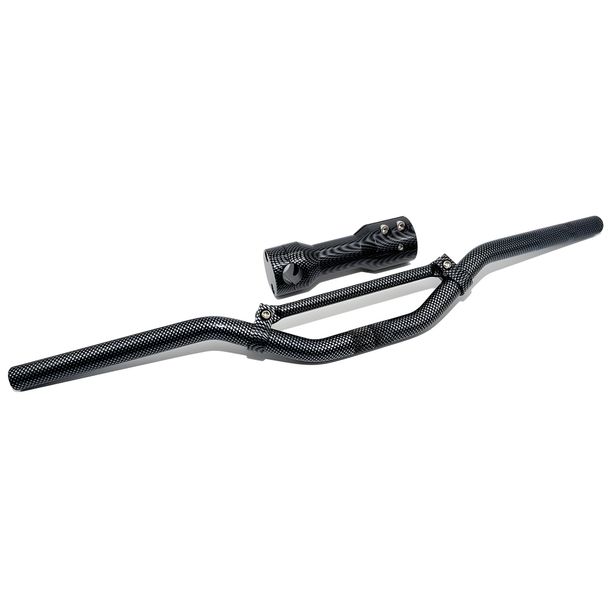 Manubrio da downhill MXT con supporto, look in fibra di carbonio per MBK Booster / Yamaha BWS