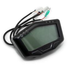 Tachometer Koso DB-02R Black Line, digitales Display, Speed / Odo / Trip / RPM / Temperatur, mit Zulassung, universal für Baja Retro RT, Baotian BT49QT-6A4 Benelli Bj. 01 - 2010