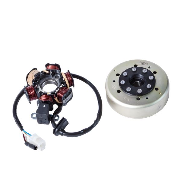Alternateur et volant moteur complet pour horizontal Peugeot 50cc 2T RMS