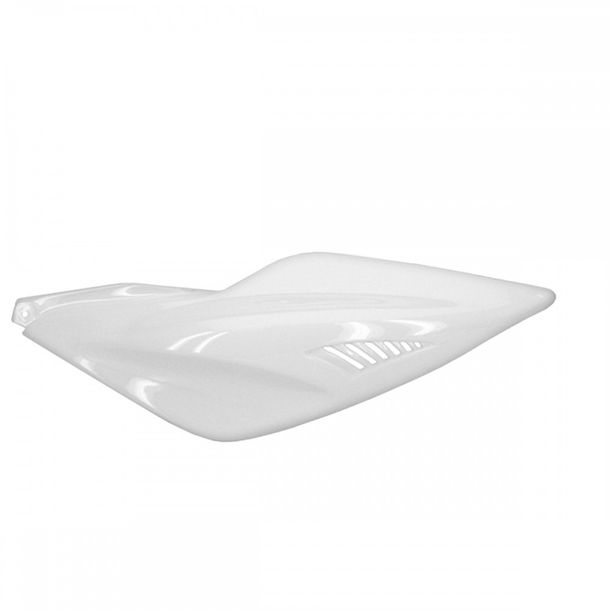 Zijpaneel linksachter voor Yamaha Aerox, MBK Nitro, wit metaal