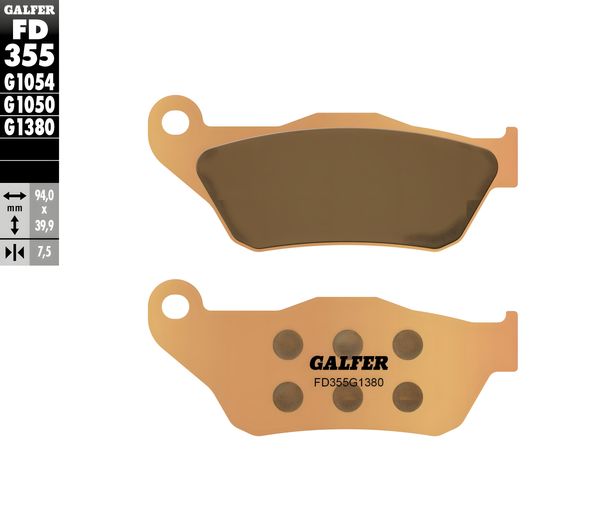 Pastillas de freno Galfer FD355G1380 Metal sinterizado SCOOTER