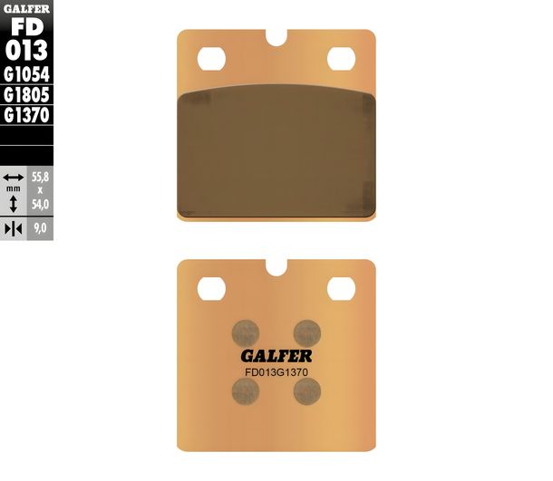 Pastillas de freno Galfer FD013G1370 Metal sinterizado STREET