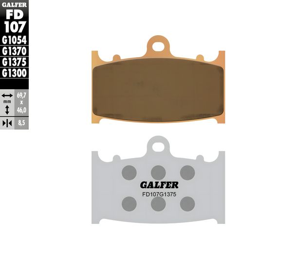 Plaquettes de frein Galfer FD107G1375 Sinter-métal SPORT