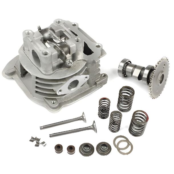 Cylinder head, camshaft, valves TNT Standard for Gy6 50cc 4-stroke