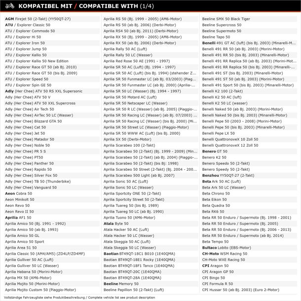 Vergaser Sport Typ PHBN 17,5mm komplett mit manuellem Choke für Minarelli – Bild 5