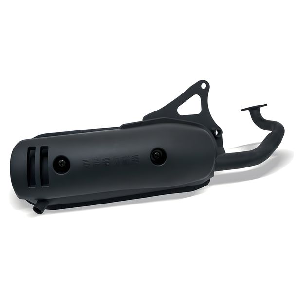 Auspuffanlage MXT Standard Auspuff mit Hitzeschild, schwarz für Minarelli liegend AC / LC