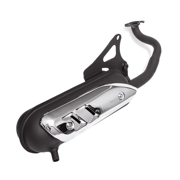 Auspuffanlage MXT Standard Auspuff mit Hitzeschild, schwarz für Minarelli liegend AC / LC