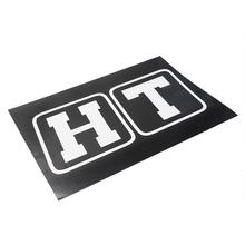 Poster, behang, 60x40cm, 200 gram, zwart met HT-logo