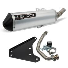 Touring uitlaat Tecnigas 4SCOOT met homologatie voor Aprilia Sportcity, Piaggio Beverly 125, Carnaby 200 etc.