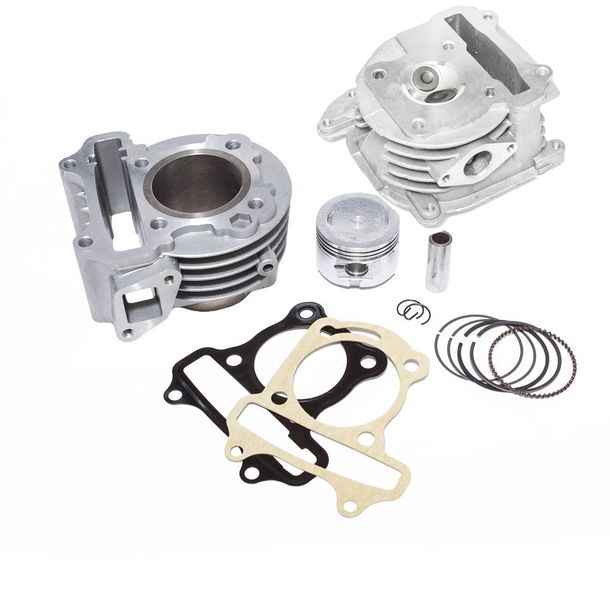 Zylinderkit MXT SPORT 60ccm AC ohne SLS komplett mit Zylinderkopf Kolben Dichtsatz für GY6 4-Takt / Baumarktroller / Chinaroller