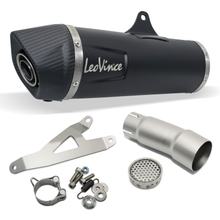 Endschalldämpfer LeoVince NERO mit Zulassung, Edelstahl schwarz, Carbon Kappe für Piaggio MP3 400 / LT / RST Bj. 2007 - 2012 E3 / MP3 500 / Business / LT / Sport Bj. 2011 - 2016 E3