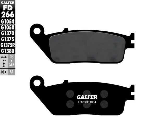 Bremsbeläge Set Galfer 2x FD266G1054 Semi-Metall vorne & hinten für Honda NX, Kawasaki Ninja 7 R Hybrid Z Kove X PRO ADV Suzuki V-Strom DE BMW C Sport