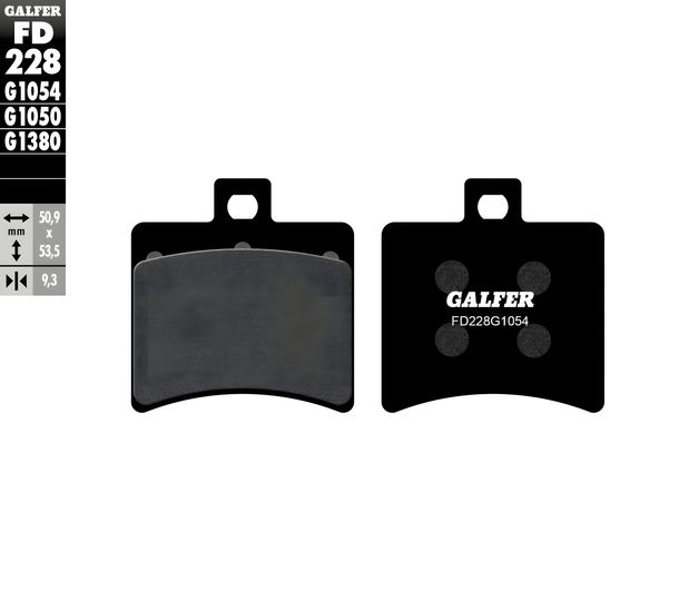 Brake pads Set Galfer FD162G1054 & FD228G1054 Semi-metal front & rear for Malaguti F12 Phantom Max 250 ccm