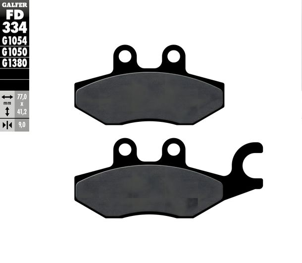 Brake pads Set Galfer FD277G1054 & FD334G1054 Semi-metal front & rear for Piaggio Beverly 300 ccm