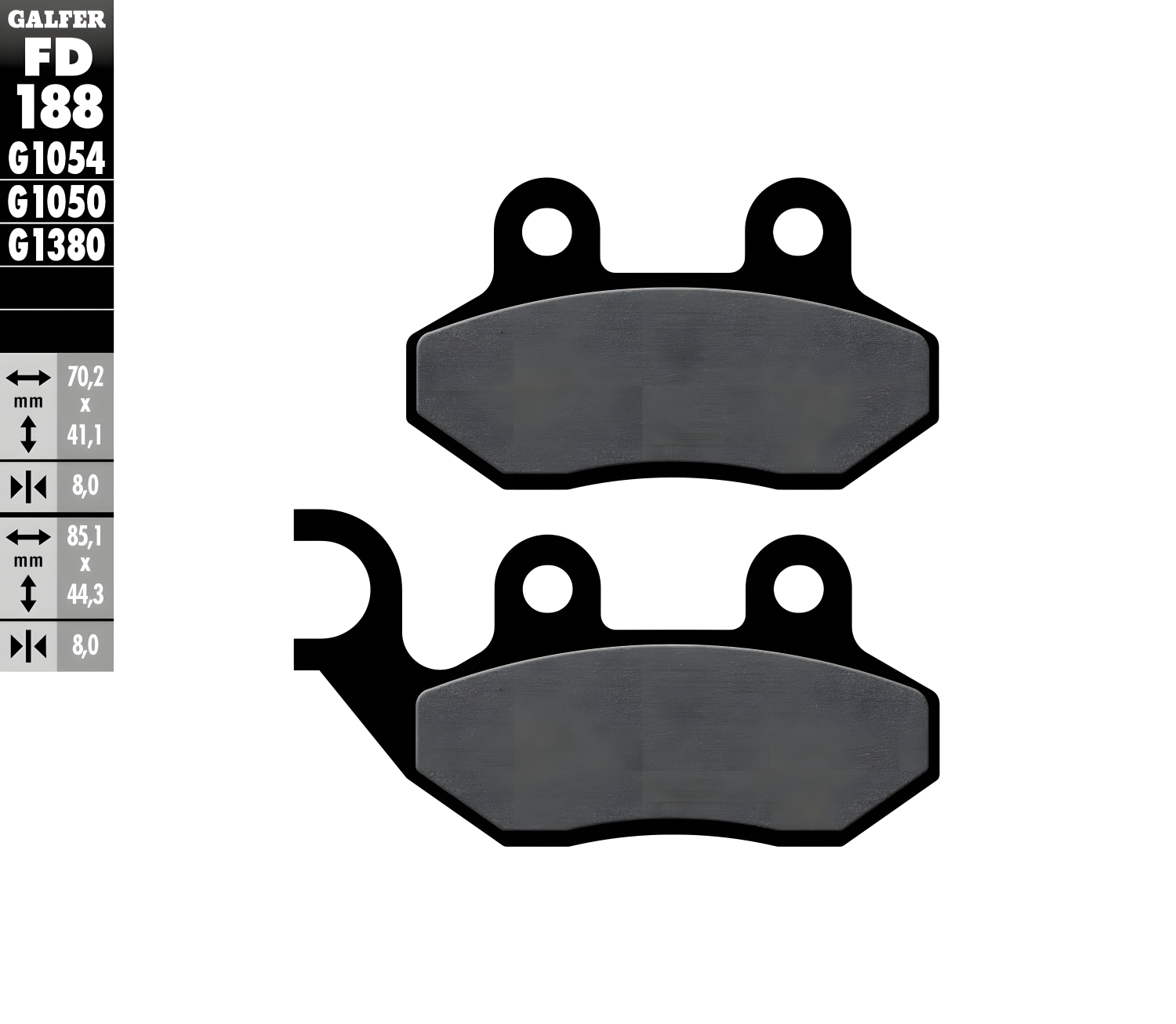 Pastiglie Freno Galfer Semi-Metalliche Per Shimano Alivio/Deore E TRP - Racing