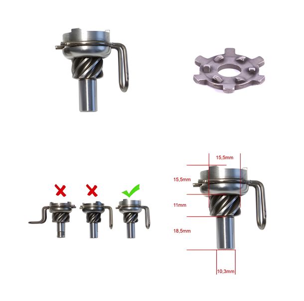 Kick starter pignone + molla + vettore per il tipo 2 Peugeot