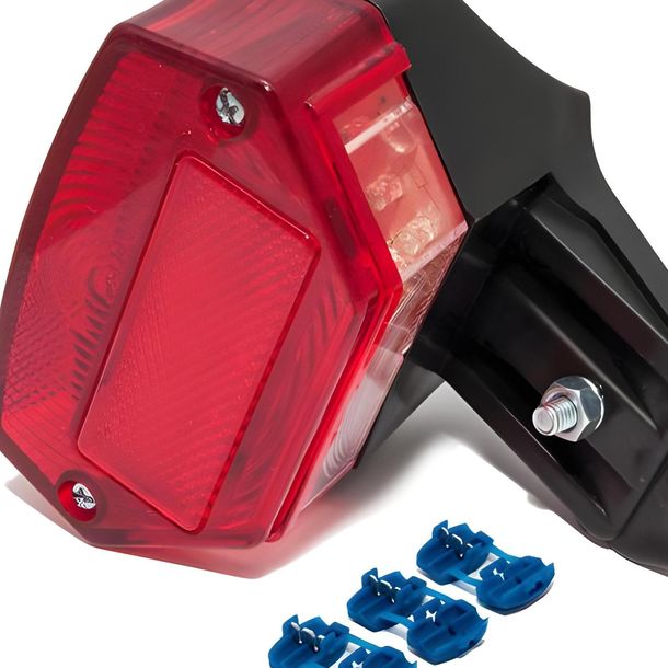 LED Rücklicht Inkl. Halterung rot für Hercules, Zündapp, Kreidler Mofa mok – Bild 2