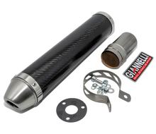 Silenciador Final / Escapamento Giannelli com ABE para Aprilia RS / Tuono 125 - Carbono