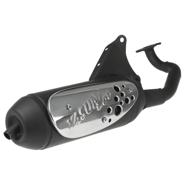 Auspuffanlage Yasuni Eco mit Zulassung für Minarelli liegend, Yamaha Aerox Cat, Aprilia SR Racing LC Malaguti F12 Phantom AC Neos MBK Nitro Jog RR WWW R REX Rex Naked