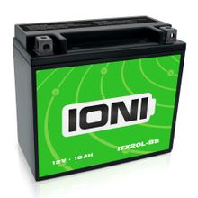 IONI AGM Batterie 12V 18Ah ITX20L-BS Quad ATV Batterie / Motorradbatterie, wartungsfrei versiegelt vorgeladen kompatibel mit YTX20L-BS YTX20L-4 CTX20L-BS 51821 GHD20HL-BS