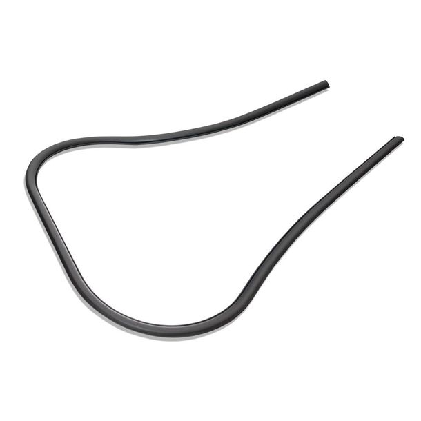 Mono slotted tube legshield RMS - black - for Vespa PK XL 50-125