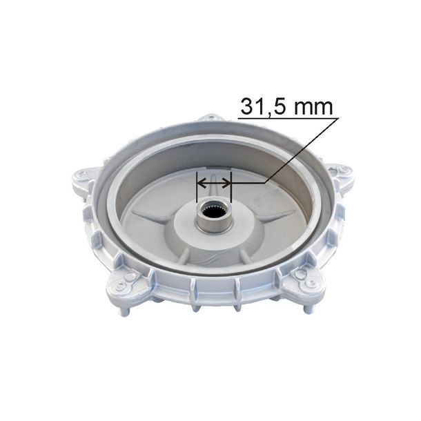 Rear brake drum RMS, silver for Vespa PX Sprint etc. - 10 'wheels open, inner Ø 150mm, oil seal seat 31.5mm