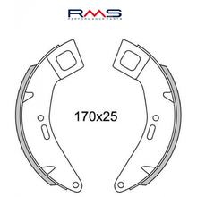 Bremsbacken Trommelbremse vorne RMS für Vespa Cosa 125 - 150 -200 - 170x25mm