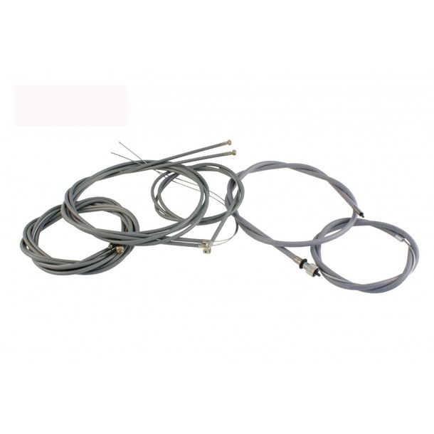 Cable Kit PTFE 7 pieces incl. Speedometer cable for Vespa PX with original disc brakes (MY)