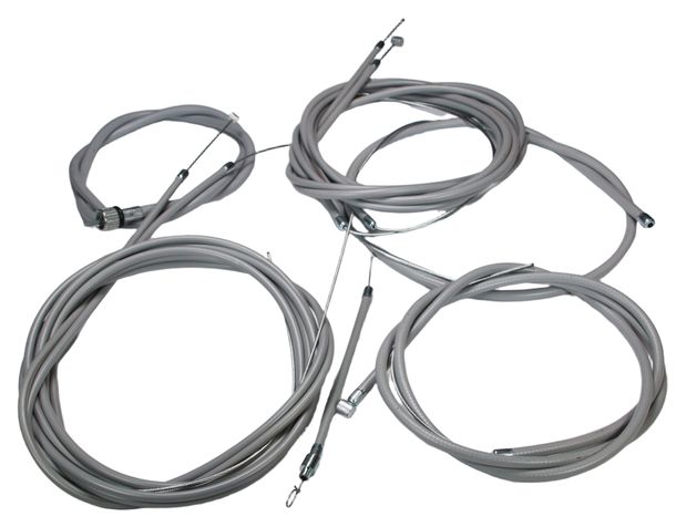 Cable Kit PTFE 8 pieces incl. Speedometer cable for Vespa Primavera / ET3 125 / V50 smallframe