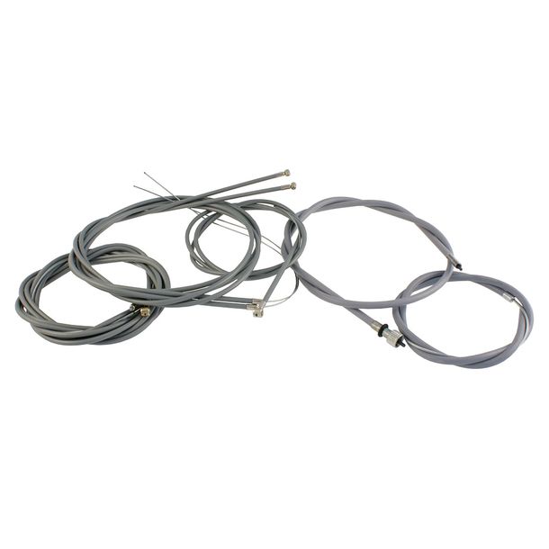 . PTFE Cable Kit 8 pièces incluant le câble de compteur de vitesse pour petit cadre Vespa V 50-90 modèles div.