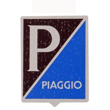 Emblema " Piaggio " antiguo para Vespa de aluminio, para tapar 37x46 mm LX LXV / Primavera / Sprint / GTV etc.