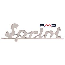 Emblém / Nápis "Sprint" pro Vespa Sprint 150 - 2 kolíky, rozteč děr 80x24mm, vzdálenost děr 65mm