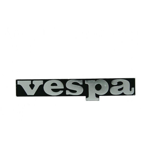 Emblem / lettering " Vespa" in black for legshield Vespa PK 50-125