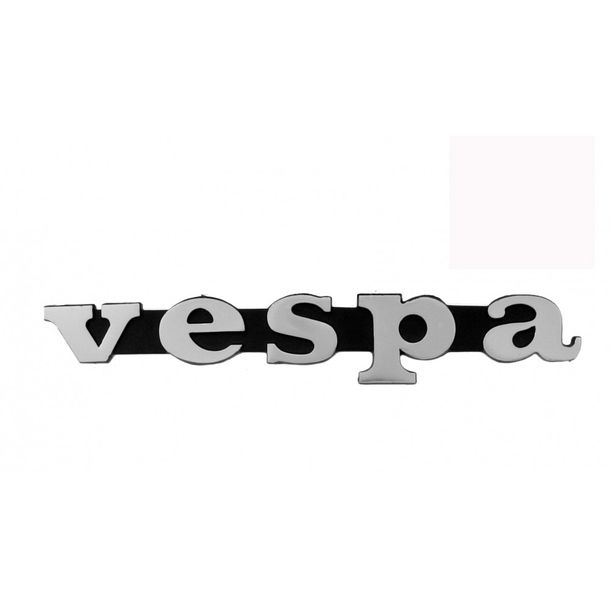 Emblem / lettering 'vespa' cascade for Vespa PK 1st Series - 2 pins 120x18mm hole spacing 60mm