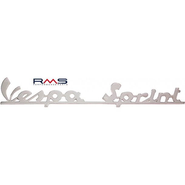 Insigne " Vespa Sprint "  pour Vespa Sprint 150 VLB1T 4 broches 170 x 25 mm Espacement des trous 160 mm