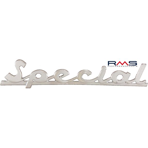 Emblema / logo "speciale" per Vespa V 50 V5A speciale ecc - 4 pin 132x27mm