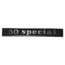Emblem / Schriftzug " 50 special " hinten für Vespa V50 special - 2 Pins 132x17mm