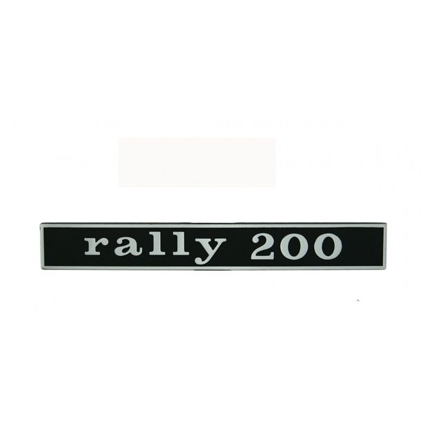Emblem / lettering 'Rally 200' for Vespa Rally 200 back - 2 pins 132x17mm hole spacing 110mm
