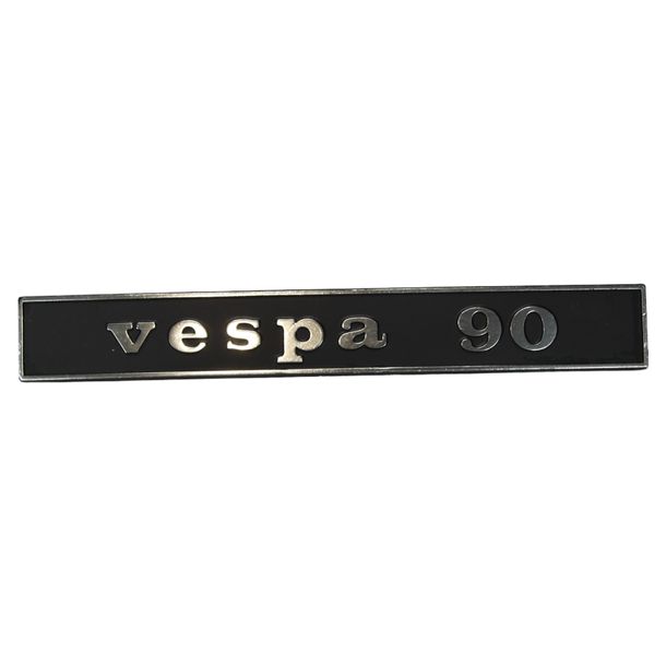 emblème/lettrage « vespa 90" pour Vespa 90 V9A1 - 2 broches 132x17mm espacement des trous 110mm