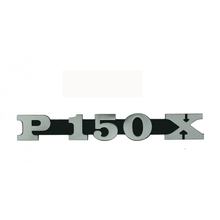 Emblema / carrera "P 150 X" para Vespa panel lateral P / PX 150-2 pasadores agujero 145x20mm 105mm espaciamiento