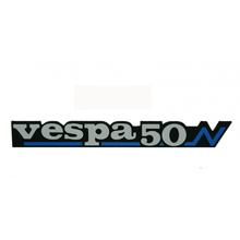 Emblema / logotipo "Vespa 50 N" azul para Vespa 50 N V5A1T - 3 pins 170x21mm