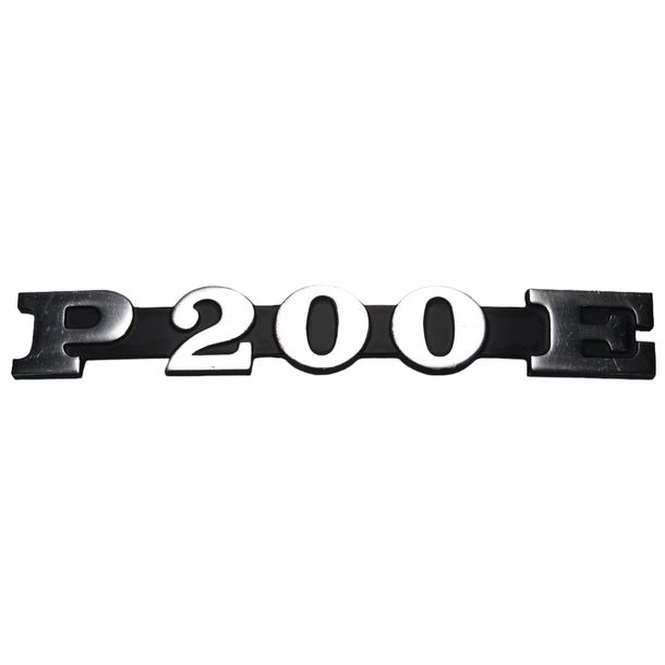 Emblème / logo "P 200 E" pour Vespa P 200 E / panneau latéral - l'espacement des trous 105mm