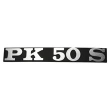 Emblem / Schriftzug " PK 50 S " für Vespa PK 50 / S Seitenhaube - Lochbstand 80mm