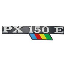 Emblem / Schriftzug " PX 150 E " bunt / für Lusso PX Modelle - 135x33mm Lochabstand 105mm