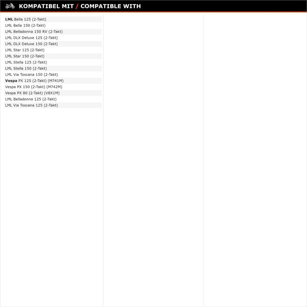 Levier de frein et le levier d'embrayage RMS pour Vespa PX / Frein / A / discothèque