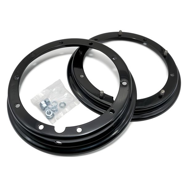 Rim divisé noir 10,2 RMS - 10 « pour Vespa 50-125 / PV / ET3 / PK / S / XL / XL2 / 125 GT-TS / GL 150 etc