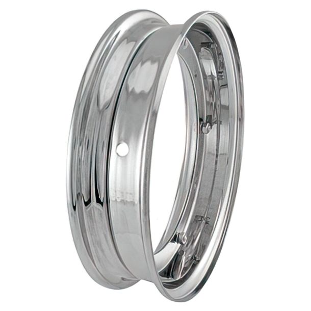 Rim divisé chrome RMS 2.10-10" pour Vespa 50-125 / PV / ET3 / PK / S / XL / XL2 / 125 GT-TS / GL 150 etc