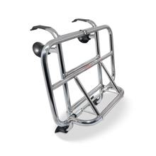 Verchroomde Cuppini bagagerek vooraan 38 x 25 cm voor Vespa LX & S 50 125 150