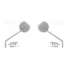 Mirror set left & right chrome with holder for Vespa scooter